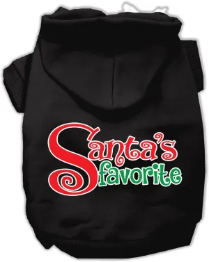 Santas Favorite Screen Print Pet Hoodie Black Xxxl (20)