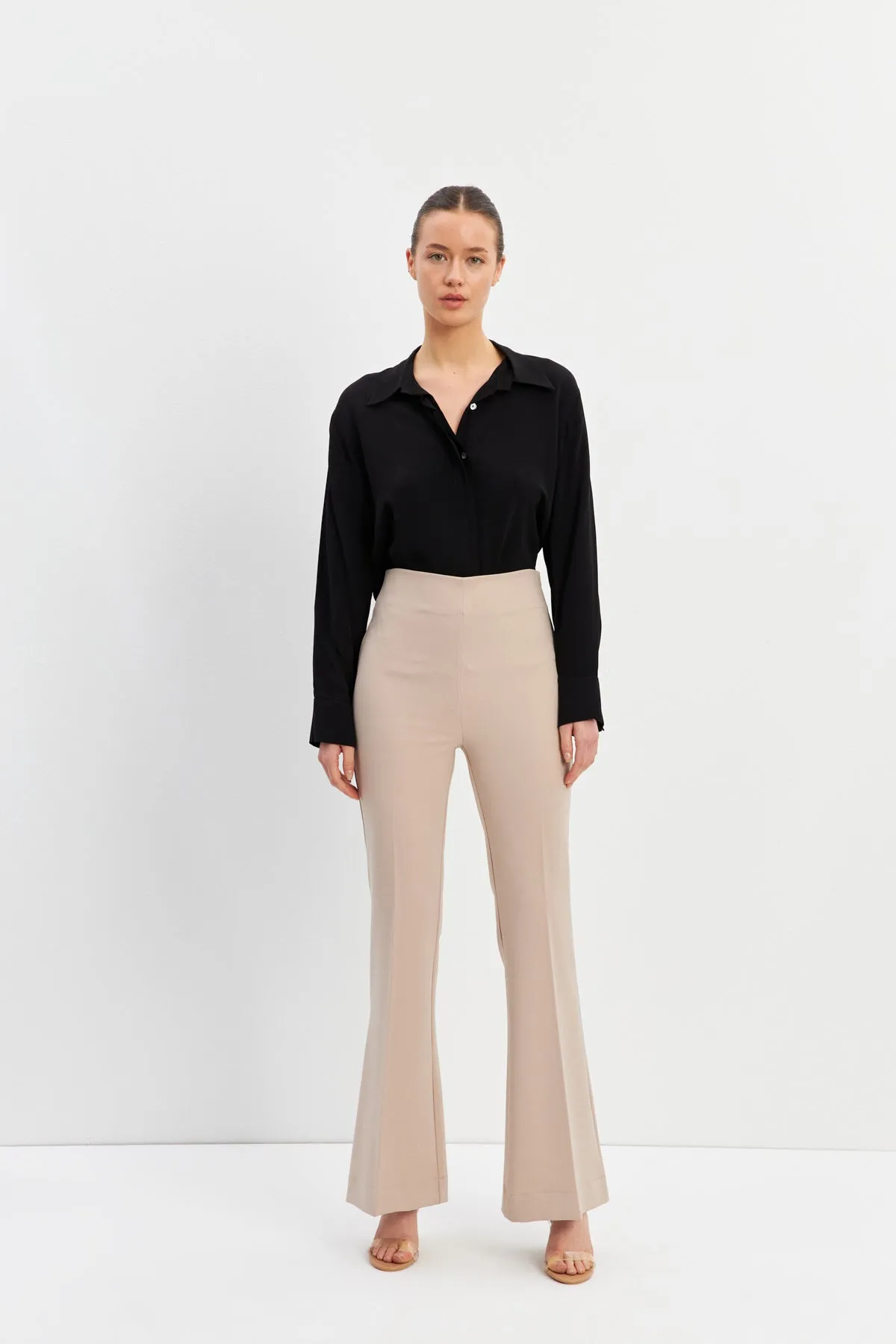 Setre Wide-Leg Trousers Dark Beige