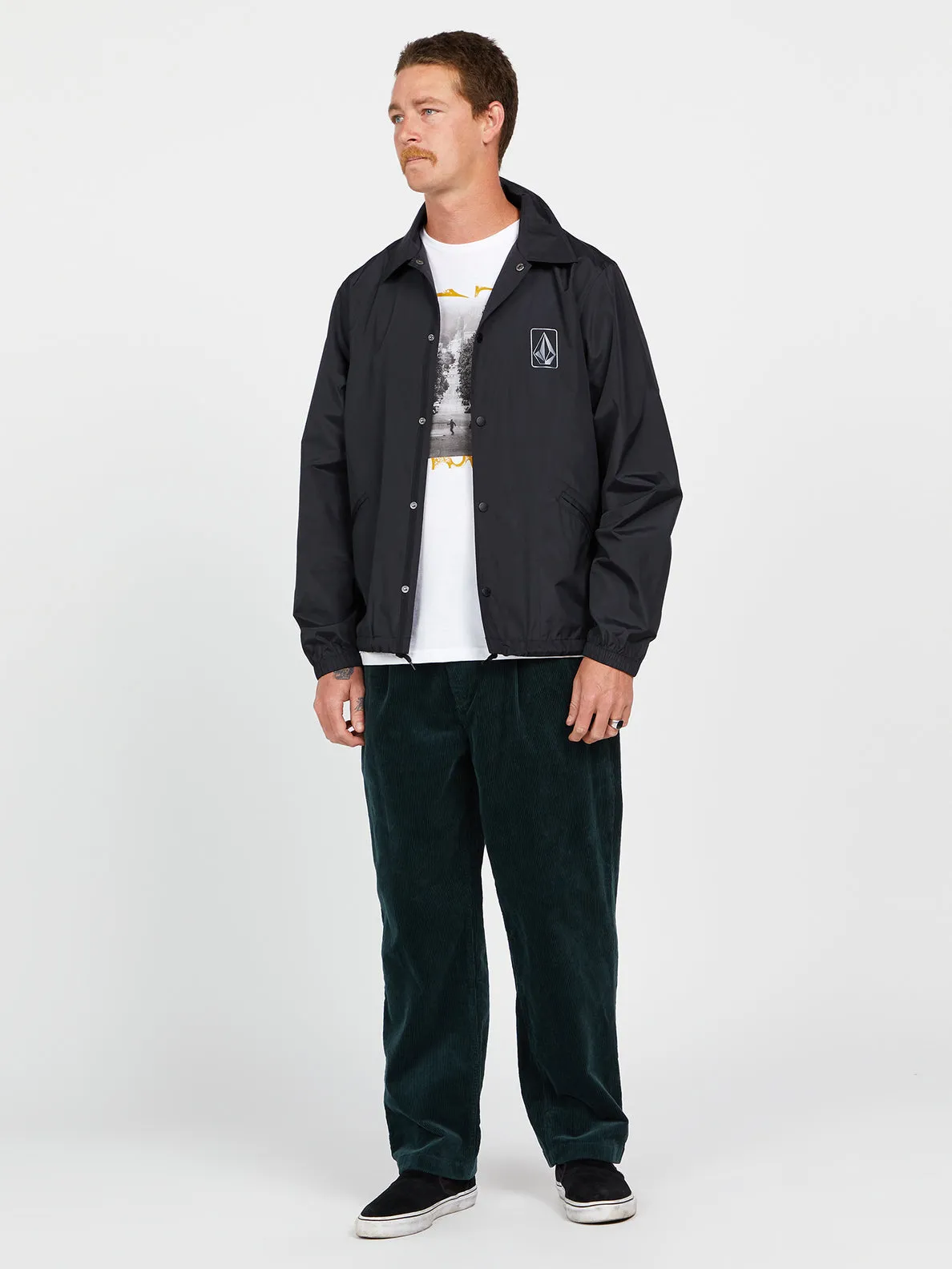 SKATE VITALS COACH JACKET - BLACK