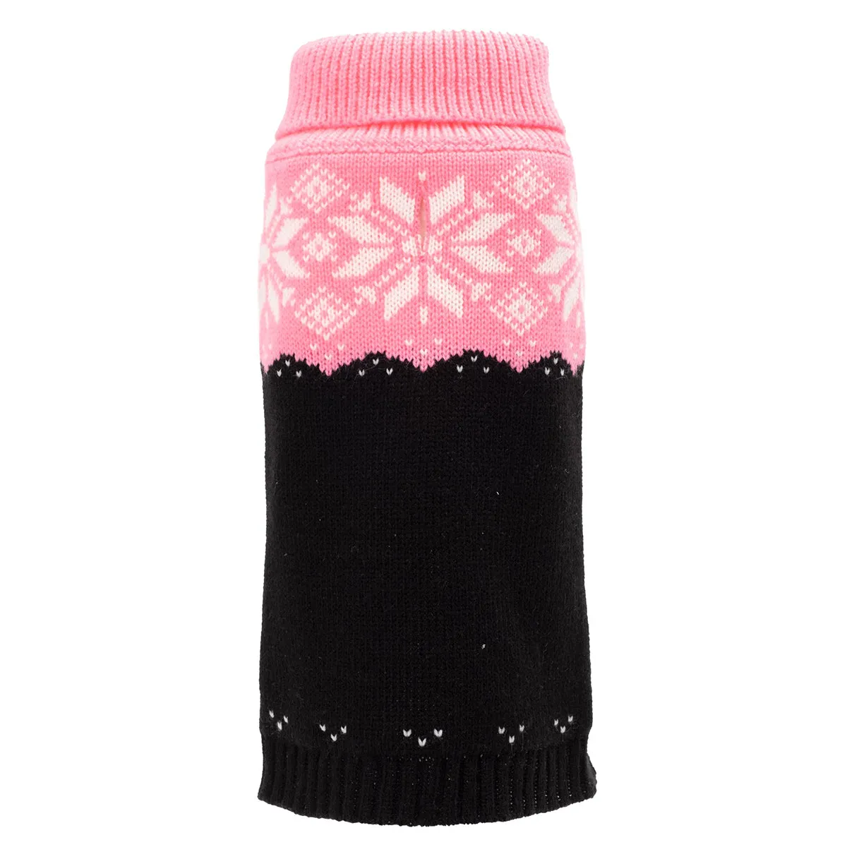 Snowtrails Dog Sweater Pink/Black