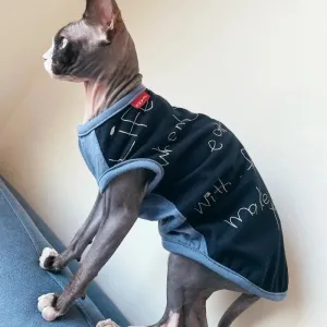 Sphynx Clothes for Cat | Hairless Cat Stretch Cotton Jacket | Plaid Coat for Pet Devon Rex | Soft Fashion T-Shirt for Spring Outwear | Alo Trendy