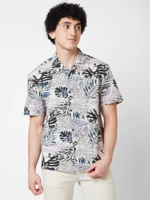 Spykar Brown PRINTED HALF SLEEVE Shirt For Men