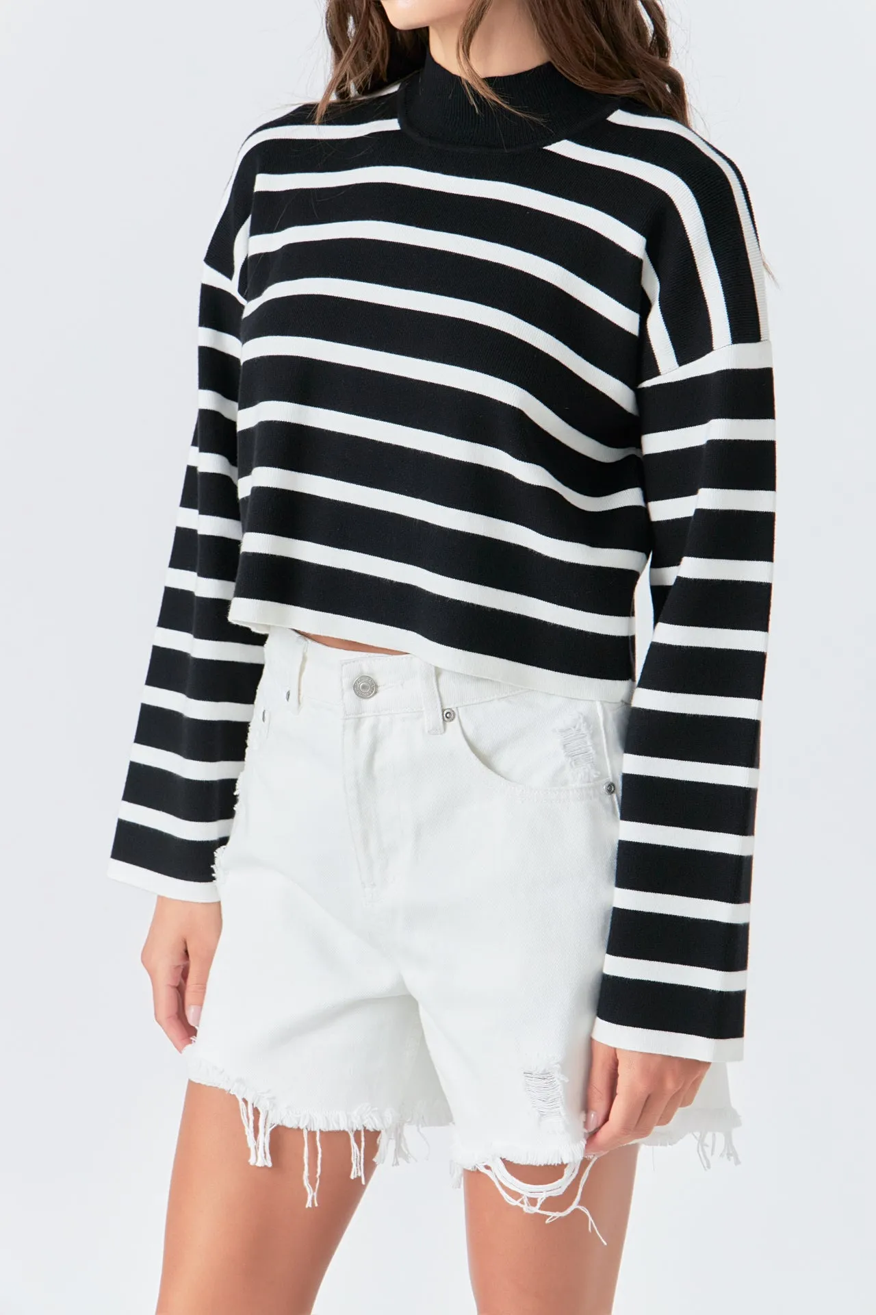 Striped Cropped Sweater