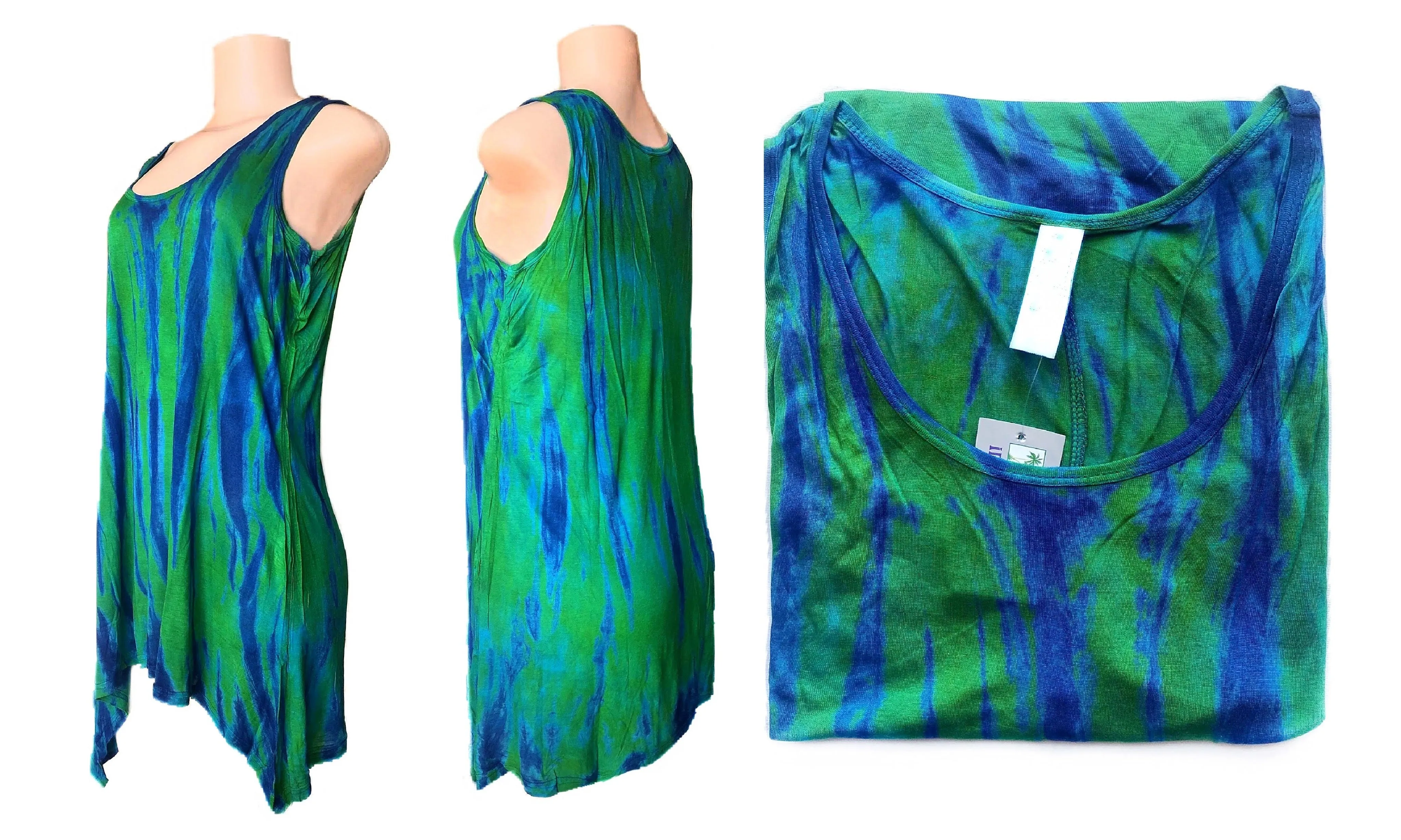 Tie Dye & Sleeveless Relaxed Fit Tank Top