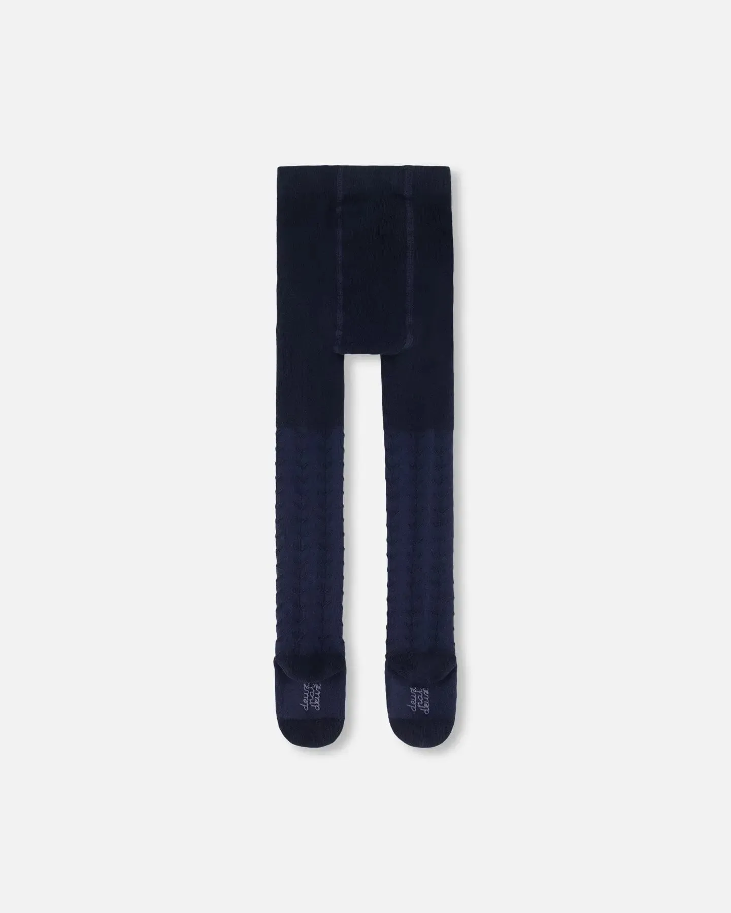 Tonal Jacquard Tights Navy