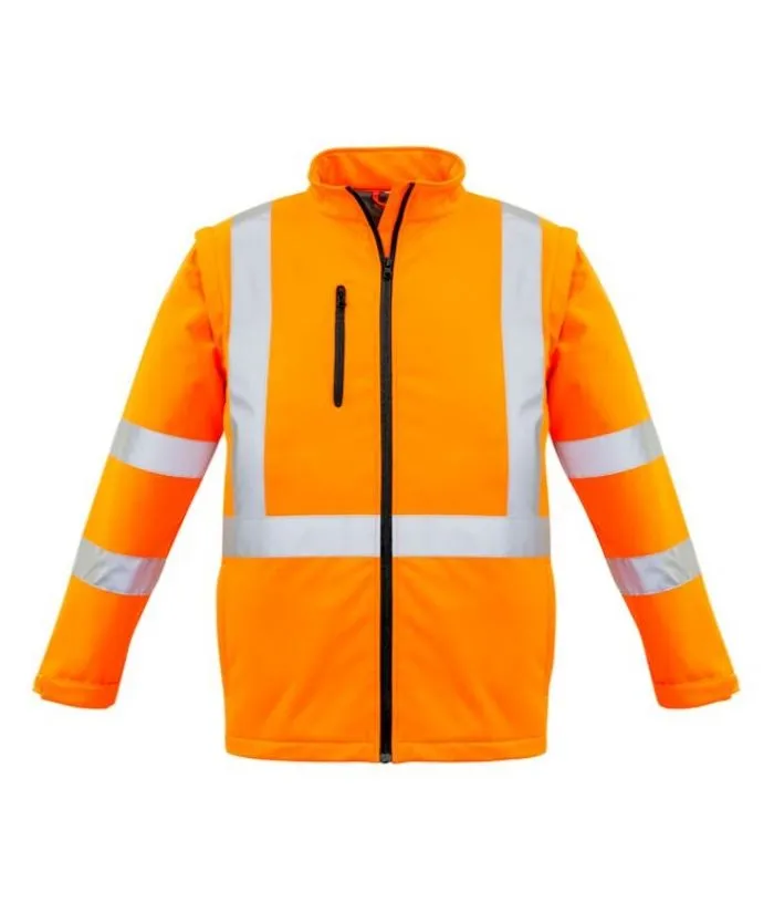 Unisex Hi Vis 2 in 1 X Back Soft Shell  Jacket