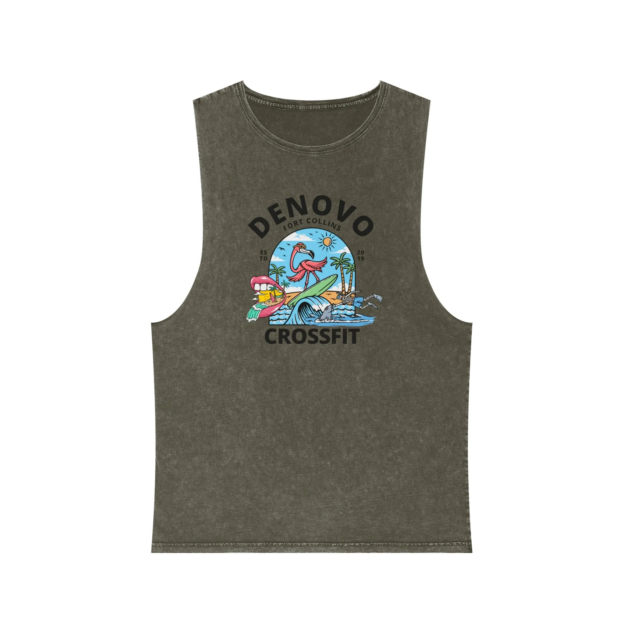 Unisex Stonewash BEACH Tank Top