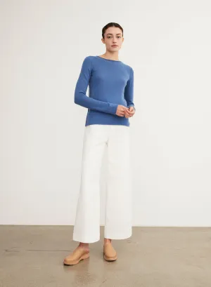 Vince - Trimless Pullover in Hydrangea