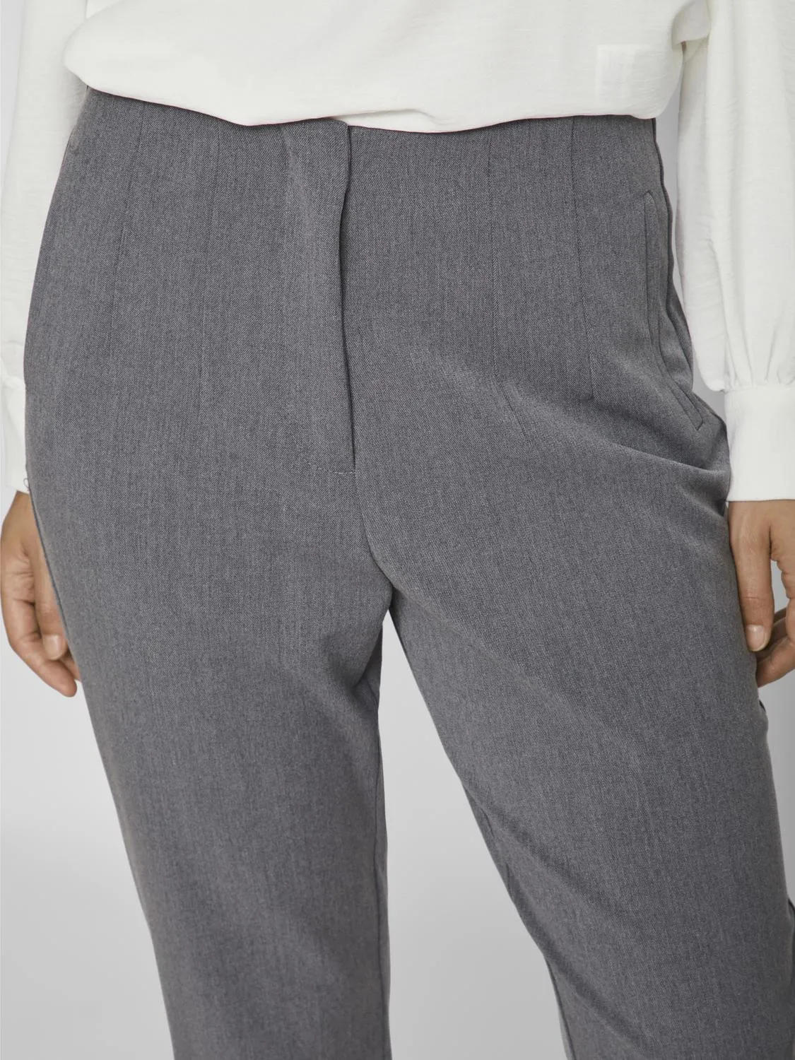 VIVARONE Trousers - Medium Grey Melange