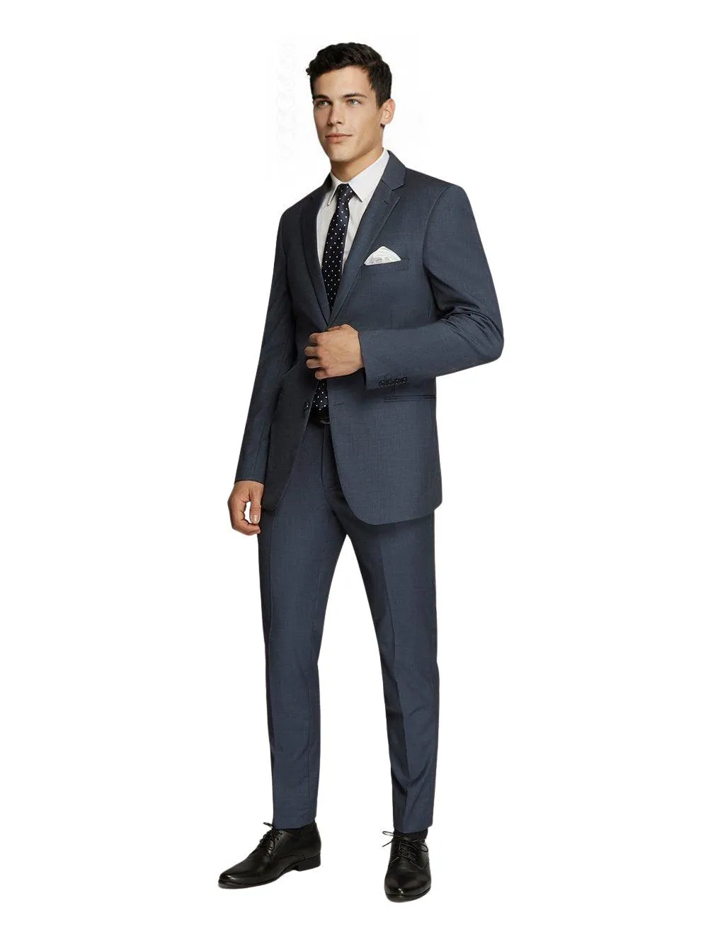 Wool Blend Navy Suit