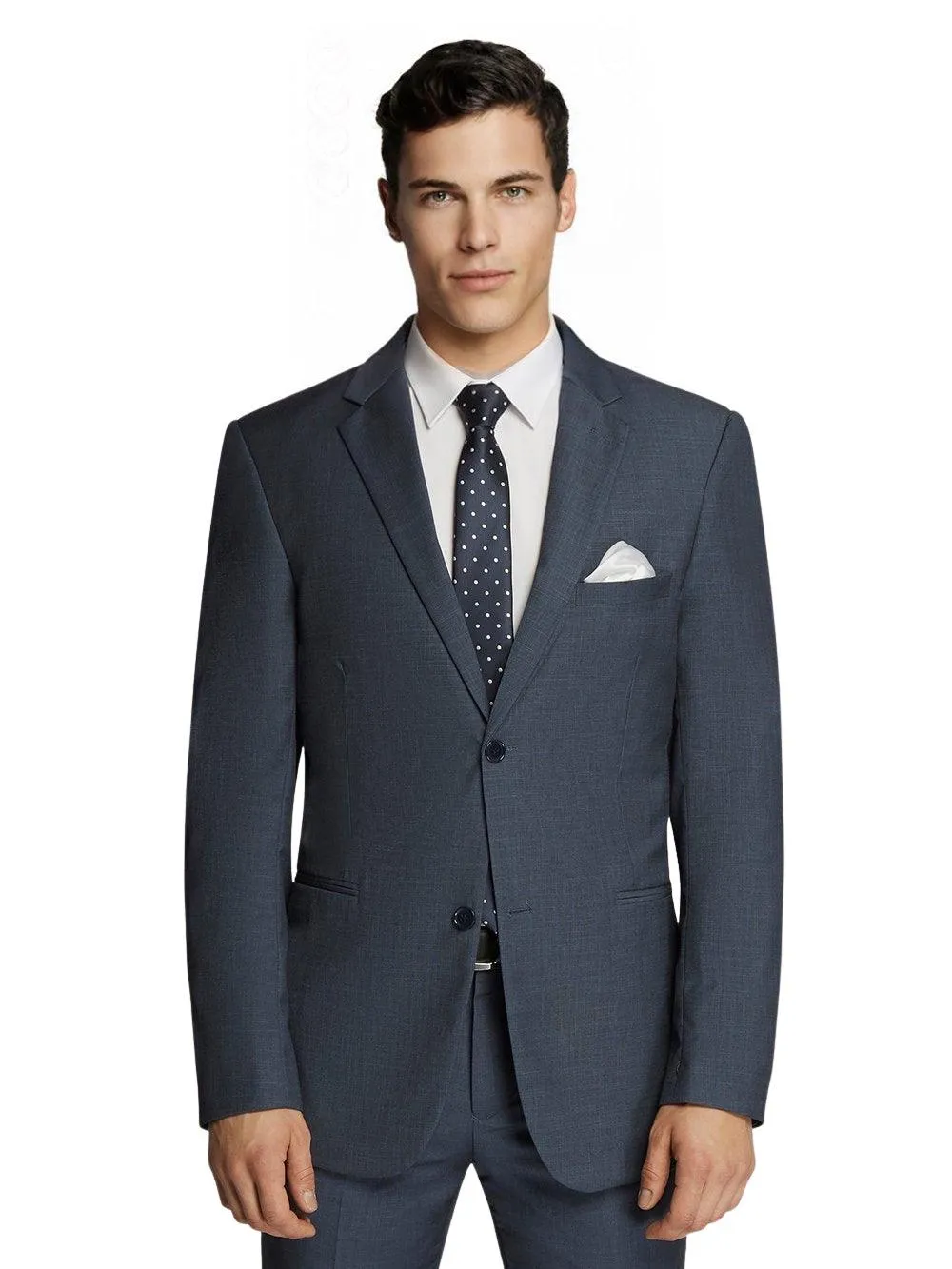 Wool Blend Navy Suit